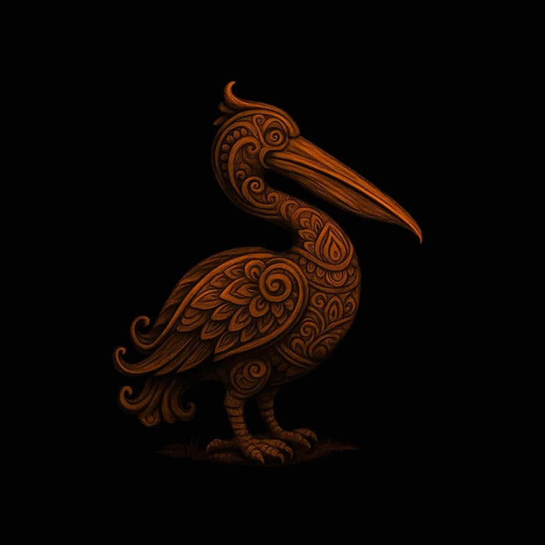 pelican tours icon kolam art